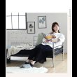 画像3: ショートセミシングル限定モダンデザインコンパクトスチールベッド【Nathan】 (3)
