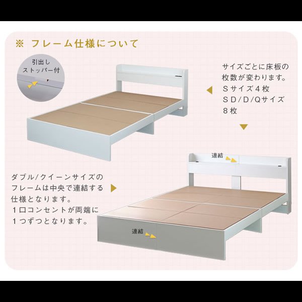 画像12: 格安すっきりデザイン床下スペース付きベッド【Khronos】クロノス (12)