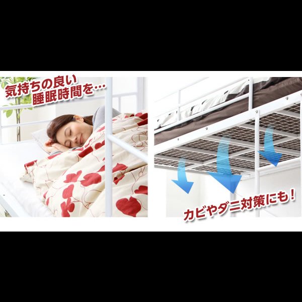 画像18: 頑丈＆省スペース二段ベッド【Wilfred】 二台のシングルベッドにもできる！ (18)