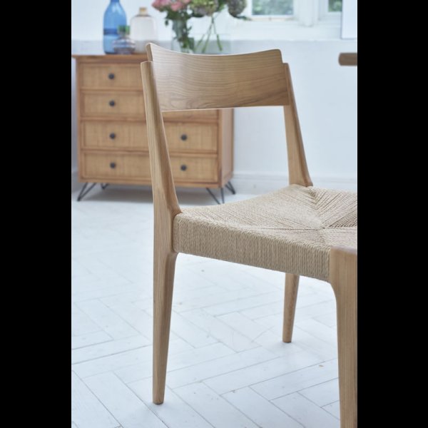 画像11: 天然木とペーパーコードの組み合わせがおしゃれなダイニングチェア【Reynold】2脚セット (11)