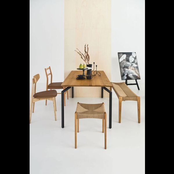 画像30: 天然木＆ペーパーコードおしゃれなダイニングベンチ【Roderick】 (30)