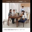 画像4: カバーリング仕様天然木ウォールナット材仕様伸縮式ダイニングセット【Mars】マーズ (4)