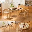 画像1: 伸長式ダイニングテーブル＆ペーパーコードチェアダイニングセット／単品 (1)
