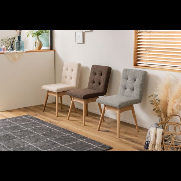 画像5: シンプルデザイン回転式ファブリックダイニングチェア【Ashton-RN】 (5)