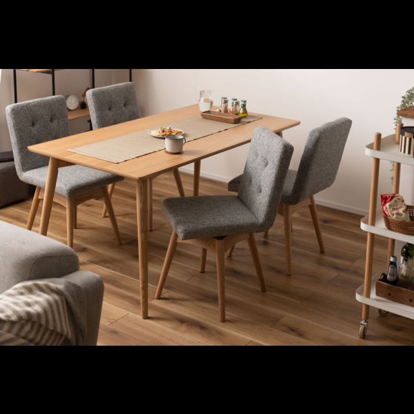 画像11: シンプルデザイン回転式ファブリックダイニングチェア【Ashton-RN】 (11)