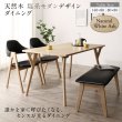 画像14: 天然木北欧デザインレザーチェア・ベンチダイニングセット【Greta】グレタ (14)