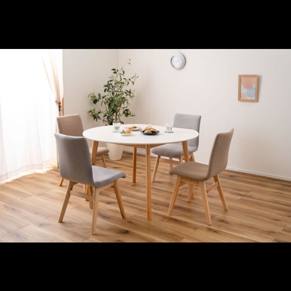 画像15: 変形ラウンドテーブル 【Simeon】 省スペースに設置可能 (15)