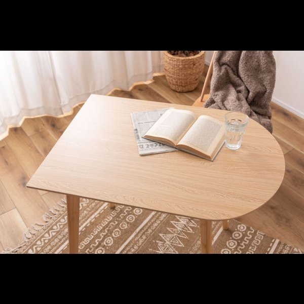 画像23: 壁付けも出来る！ミニマルデザインダイニングテーブル【Adela】 (23)