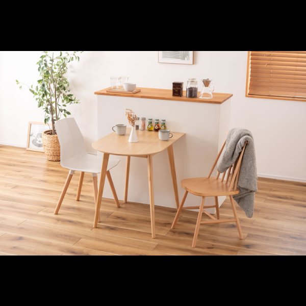 画像22: 壁付けも出来る！ミニマルデザインダイニングテーブル【Adela】 (22)