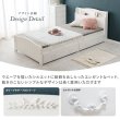 画像3: 曲線がかわいい！姫系カントリー調ベッド引き出し収納付き ショートセミシングル限定【Lucille】 (3)