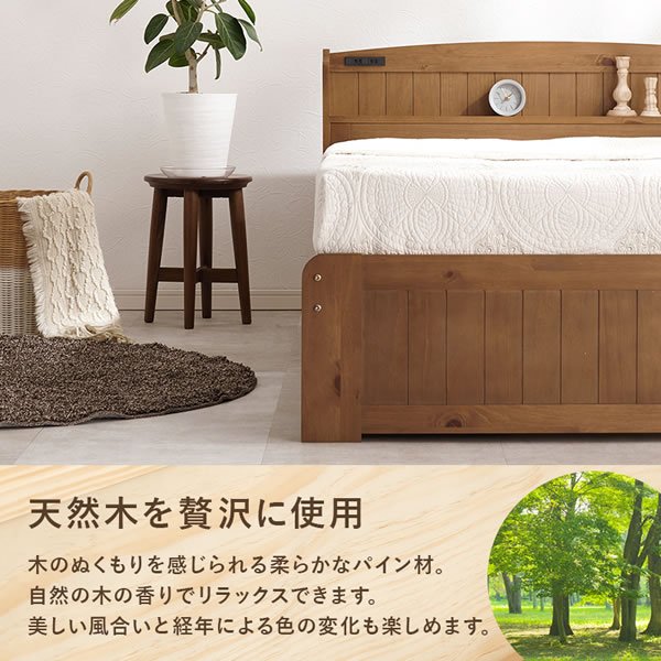 画像3: カントリー調デザイン布団も使える頑丈収納ベッド【Denise】 (3)