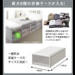 画像6: 敷布団も使える市販衣装ケース対応チェストベッド【Clark】ハイタイプ (6)