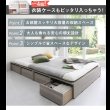 画像4: 敷布団も使える市販衣装ケース対応収納ベッド【Clark】ロータイプ (4)