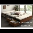 画像12: 敷布団も使える市販衣装ケース対応収納ベッド【Clark】ロータイプ (12)