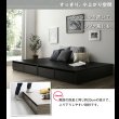 画像13: 敷布団も使える市販衣装ケース対応収納ベッド【Clark】ロータイプ (13)
