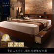 画像2: 高級ホテルライクな大型BOX収納ベッド【Senecio】セネシオ　ウォルナット材仕様 (2)