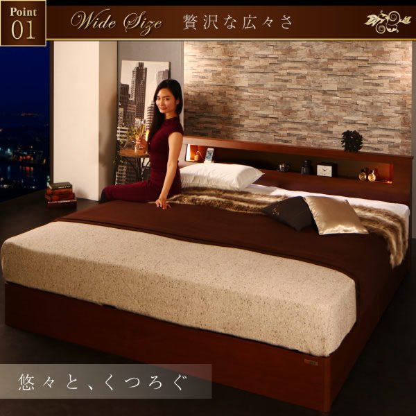画像5: 高級ホテルライクな大型BOX収納ベッド【Senecio】セネシオ　ウォルナット材仕様 (5)