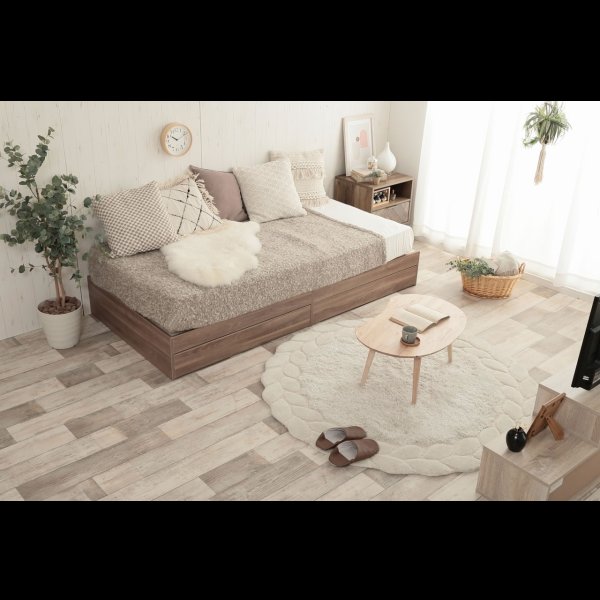 画像10: シンプルデザインヘッドレス収納ベッド【Primus】プリームス (10)