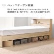 画像8: 本棚にもなる二段棚・コンセント付き収納ベッド【Brizio】 (8)
