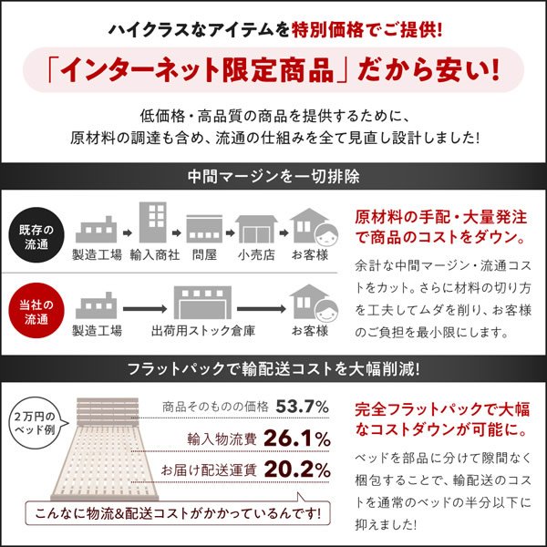 画像12: 小上がりにもなる頑丈設計ロングサイズ収納ベッド ヘッドレス仕様【Dank】ダンク (12)