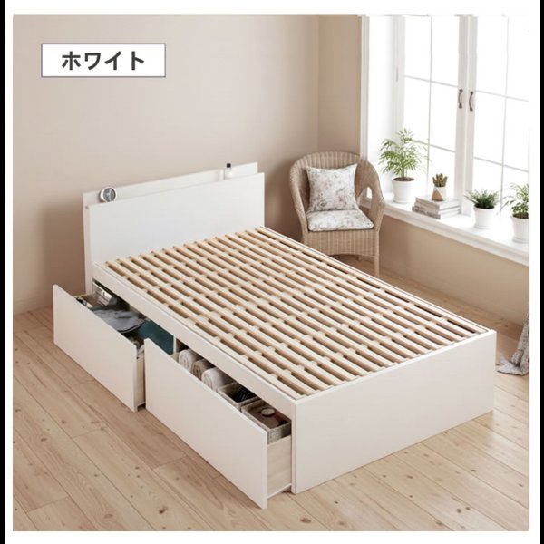 画像21: 選べるヘッドボード日本製すのこベッド｜布団が敷ける2杯引き出し【Gerold】 (21)