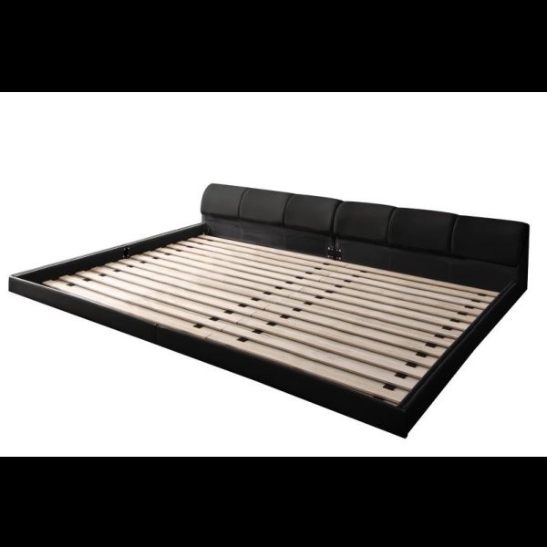 画像10: モダンデザインレザーフロアベッド【BASTOL】バストル 連結仕様 (10)