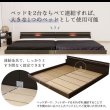 画像3: 日本製：連結対応フロアベッド シルバーライン287 シンプル棚・間接照明付　セール価格 (3)