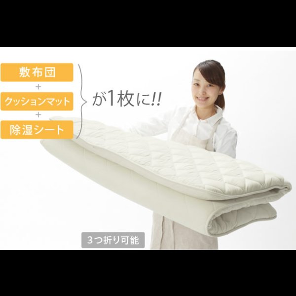 画像17: 【大幅値下げ】吸湿する1枚で寝られるオールインワン敷布団【カラリフトン】 (17)