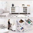 画像13: ホワイト×ローズゴールド 幅80キャビネット【Gilded Petal】日本製・完成品 (13)