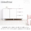 画像2: ホワイト×ローズゴールド 幅119キャビネット【Gilded Petal】日本製・完成品 (2)