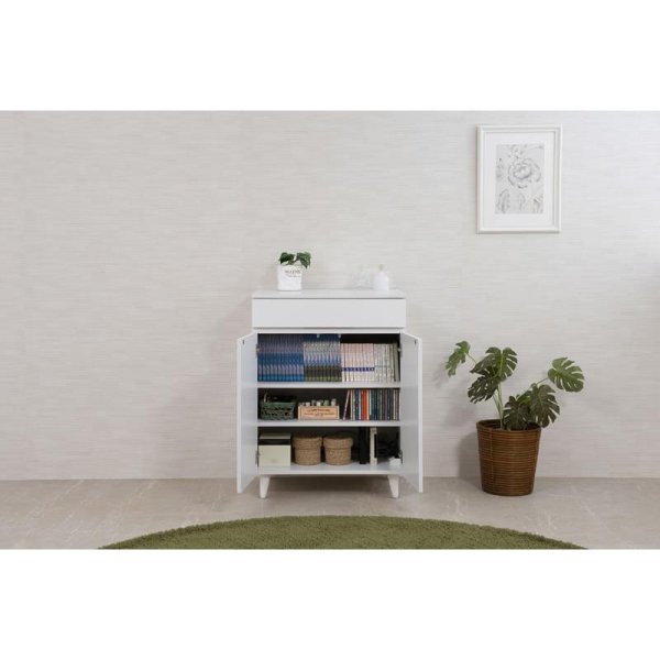 画像7: キャビネット 幅60 フレンチシャビ―家具【whiteliv】 (7)