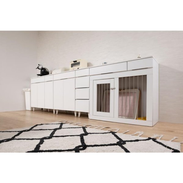 画像17: キャビネット 幅90 フレンチシャビ―家具【whiteliv】 (17)