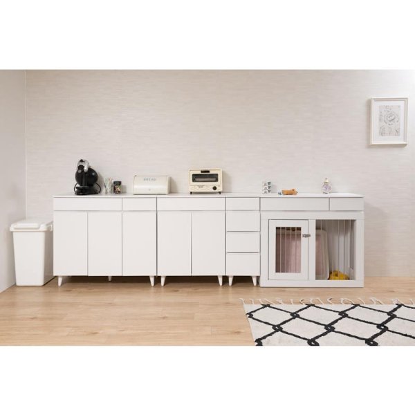 画像18: キャビネット 幅90 フレンチシャビ―家具【whiteliv】 (18)