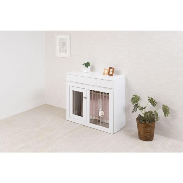 画像14: スライド式ぺっどゲージ 幅90 フレンチシャビ―家具【whiteliv】 (14)