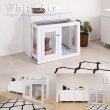 画像1: スライド式ぺっどゲージ 幅90 フレンチシャビ―家具【whiteliv】 (1)