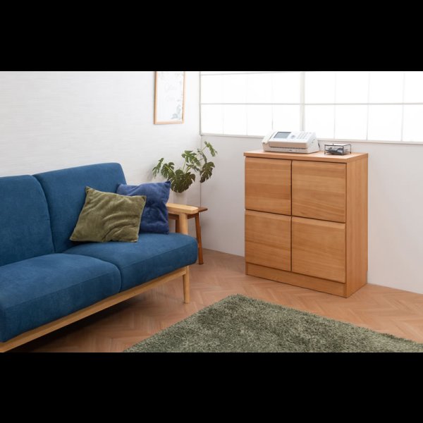 画像20: 桐材を使ったスクエアキャビネット【Enix】 幅72 扉タイプ (20)