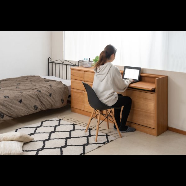 画像16: 桐材を使ったスクエアキャビネット【Enix】 幅72 扉+引出しタイプ (16)