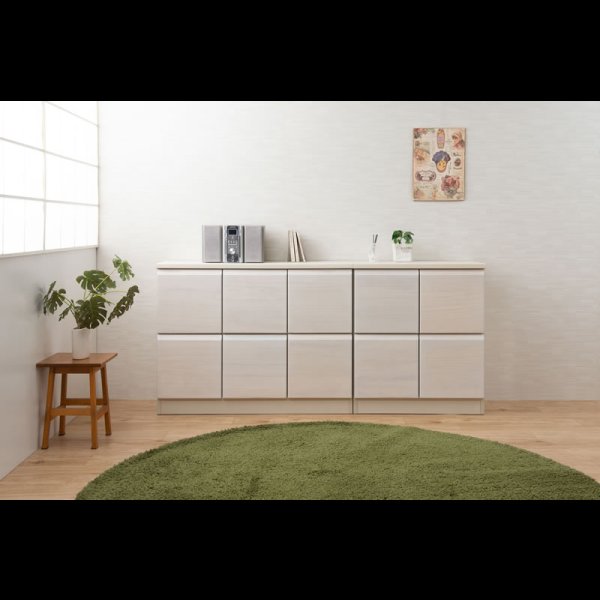 画像5: 桐材を使ったスクエアキャビネット【Enix】 幅107.5 扉タイプ (5)