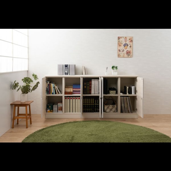 画像6: 桐材を使ったスクエアキャビネット【Enix】 幅107.5 扉タイプ (6)