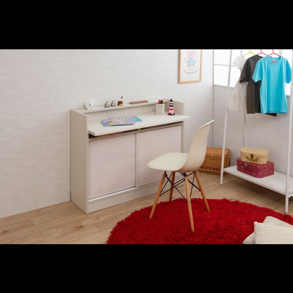 画像5: 桐材を使ったスクエアキャビネット【Enix】 幅107.5 デスクタイプ (5)