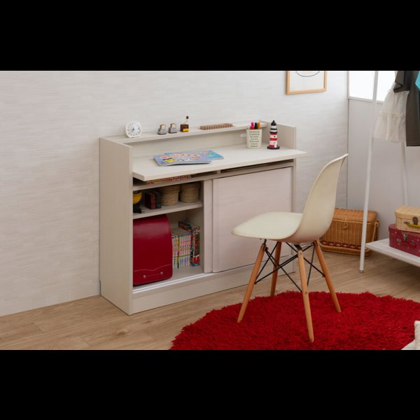 画像6: 桐材を使ったスクエアキャビネット【Enix】 幅107.5 デスクタイプ (6)