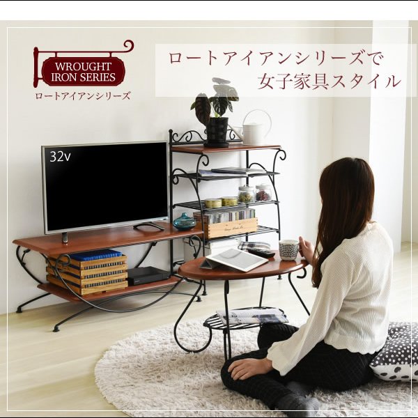 画像12: 一人暮らしの女性におすすめ！曲線がかわいい姫系アイアン家具　テレビ台 (12)