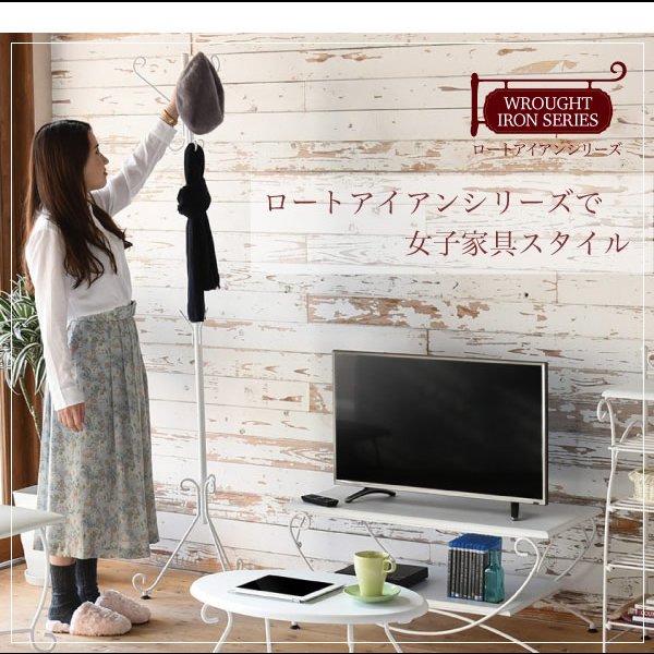 画像12: 一人暮らしの女性におすすめ！曲線がかわいい姫系アイアン家具　ポールハンガー (12)