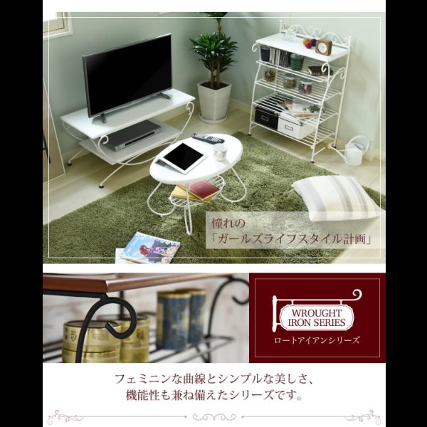 画像3: 一人暮らしの女性におすすめ！曲線がかわいい姫系アイアン家具　シューズラック (3)