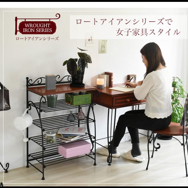 画像13: 一人暮らしの女性におすすめ！曲線がかわいい姫系アイアン家具　シューズラック (13)