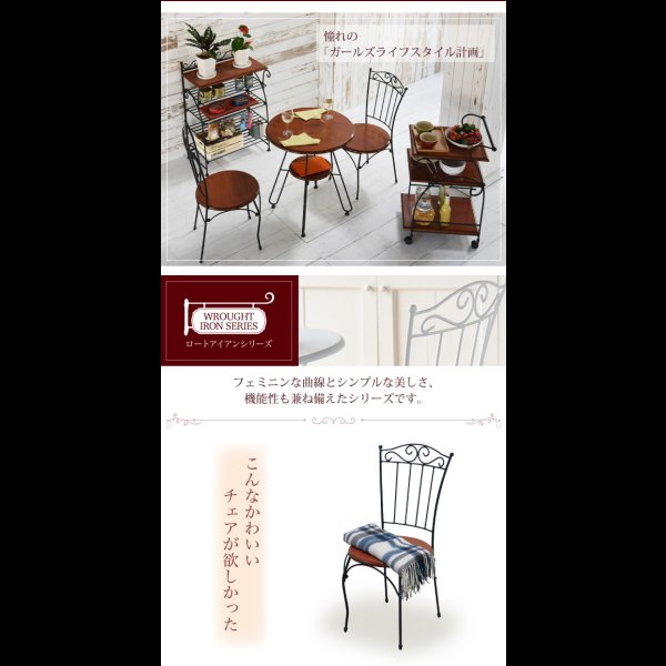 画像3: 一人暮らしの女性におすすめ！曲線がかわいい姫系アイアン家具　チェア (3)