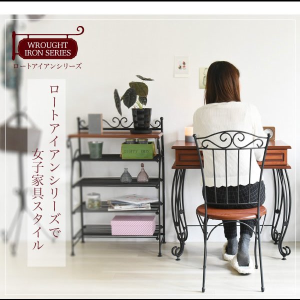 画像12: 一人暮らしの女性におすすめ！曲線がかわいい姫系アイアン家具　チェア (12)