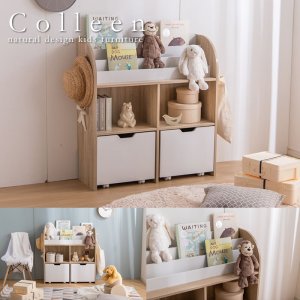 画像: おしゃれで可愛い子供家具【Colleen】 絵本棚 引き出し収納タイプ