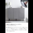 画像4: 2way仕様フラットデザイン鏡面キャビネット【Henlik】 幅100 ホワイト／グレー (4)