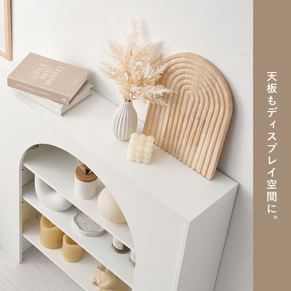 画像9: 大人可愛いマントルピース型の収納ラック 完成品 幅60／80cm (9)